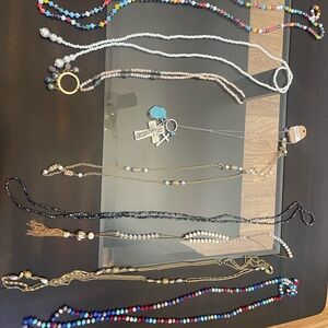 Colorful Beaded Necklace Set lot of 18